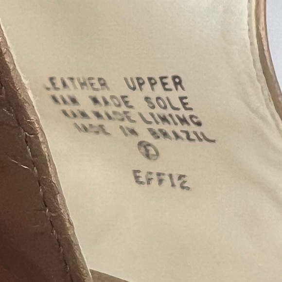 Nine West Gold Effie Block Heel Sandals Size 8 Women’s - Picture 4 of 11